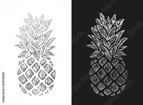 Modern Silver Pineapple Shape.