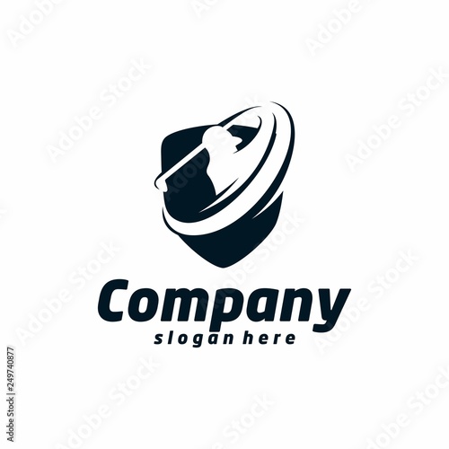 golf outdoor sport vector logo design inspiration, a player hits the ball with a swing stick for brand and presentation visual - Vector