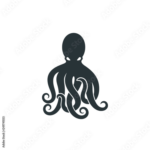 Octopus logo. Isolated octopus on white background