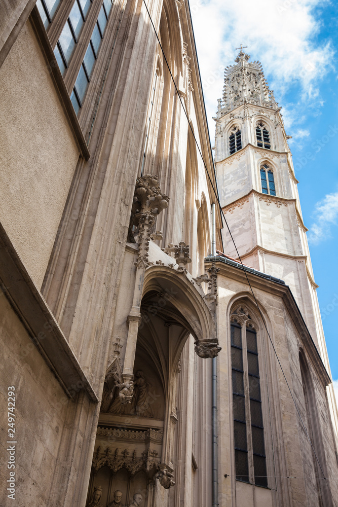 Gothic church Mary at the Shore in Vienna consecrated in 1414