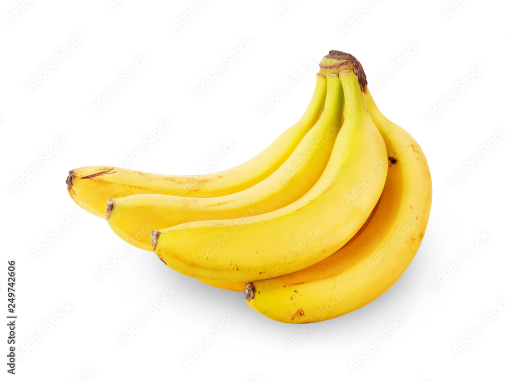 Bunch of ripe bananas isolated