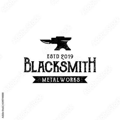 Blacksmith metalworks Logo Design Inspiration