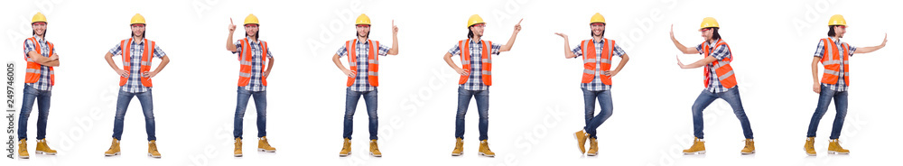 Industrial worker isolated on white Industrial worker isolated on white