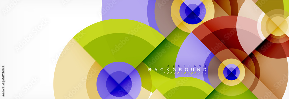 Round circles and triangles abstract background Round circles and triangles abstract background