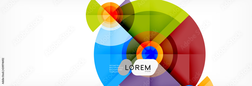 Obraz premium Geometrycznego okręgu abstrakcjonistyczny tło, kreatywnie geometryczna tapeta.