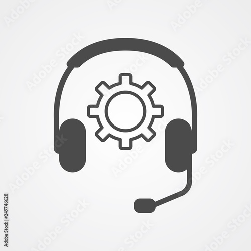 Support service vector icon sign symbol