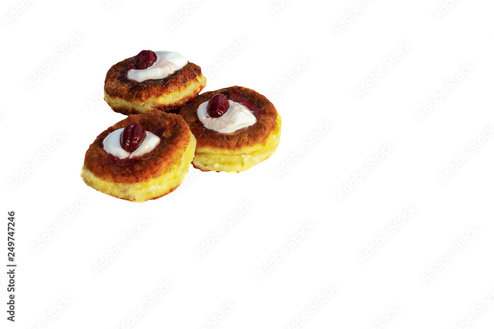homemade cheesecakes with sour cream and jam homemade cheesecakes with sour cream and jam
