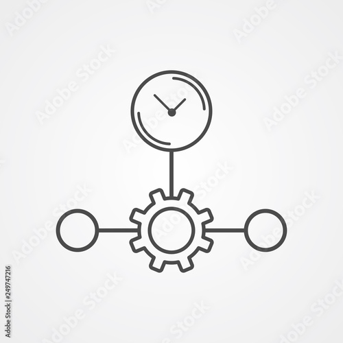 Time planing vector icon sign symbol