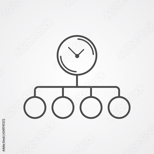 Time planing vector icon sign symbol