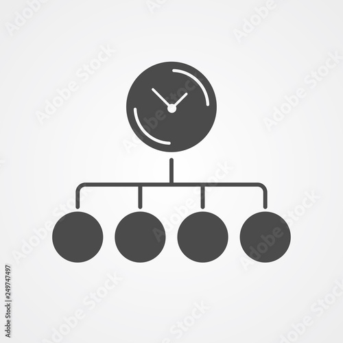 Time planing vector icon sign symbol