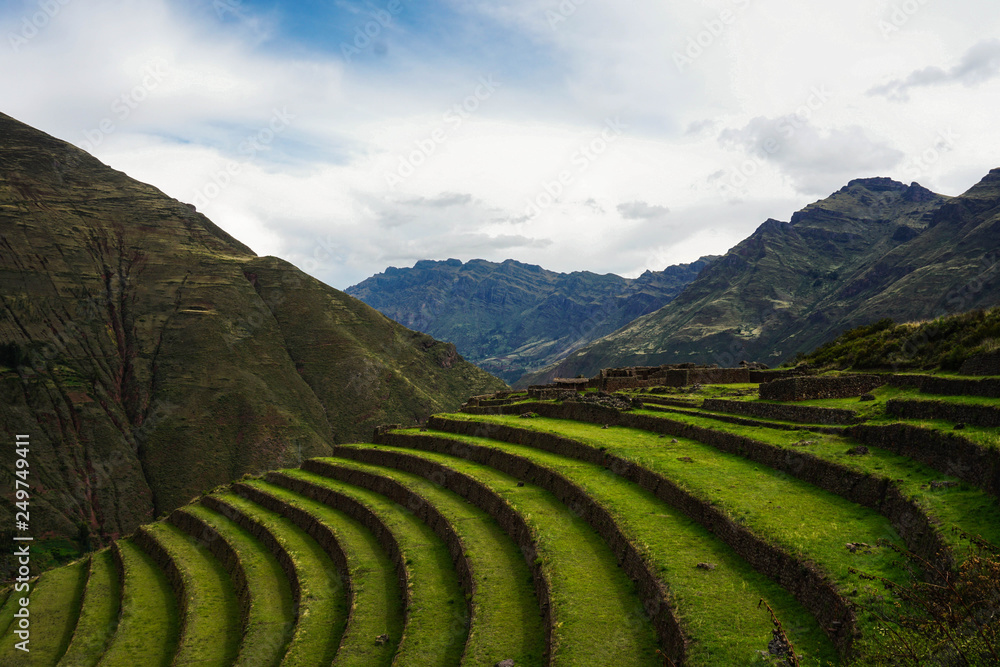 Inca Ruins Pisac Peru Inca Ruins Pisac Peru