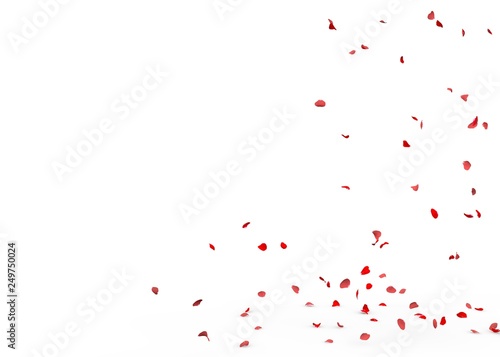 Wallpaper Mural Small rose petals fly and fall to the floor Torontodigital.ca
