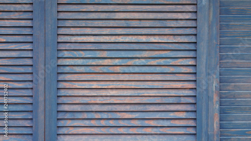 Wooden slat shutters  wooden background