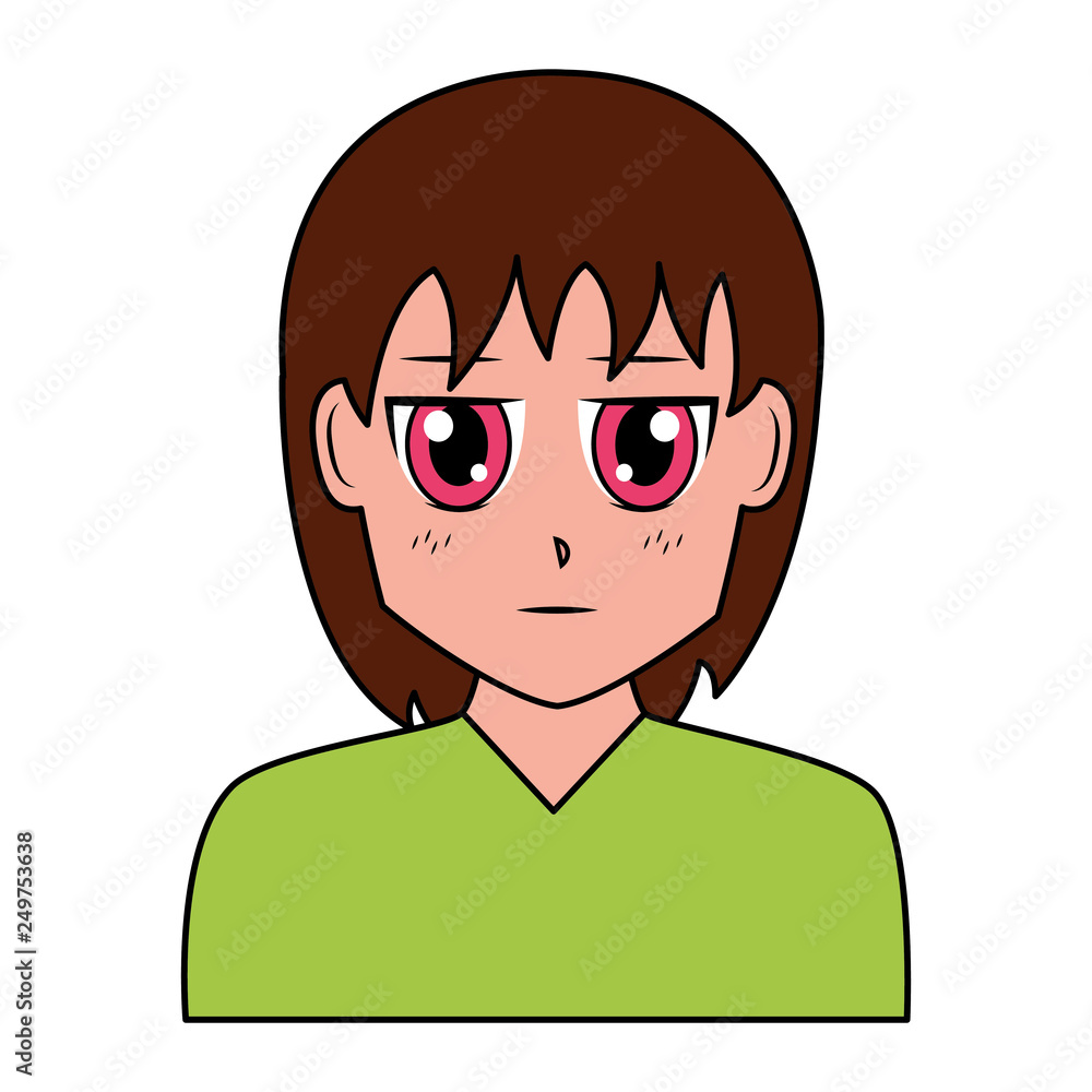 anime girl manga portrait