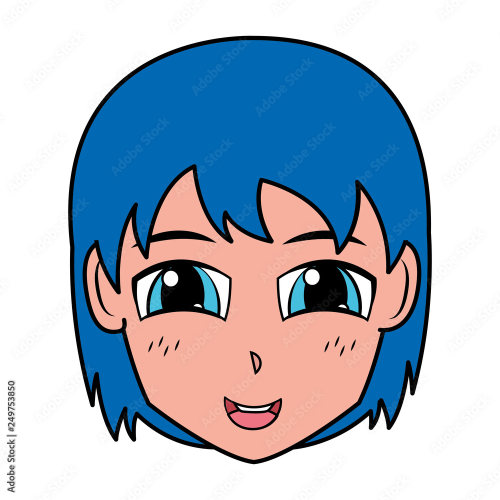 face girl anime manga comic