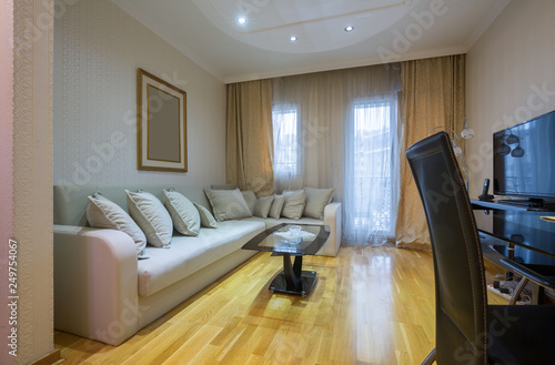 Interior of a loft apartmet living room photo