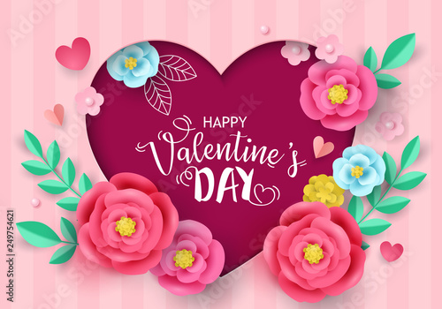 Valentine's day greeting card template design