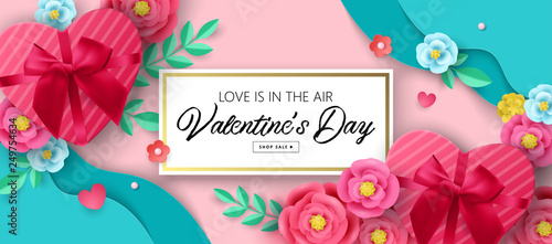 Valentine's day sale banner template