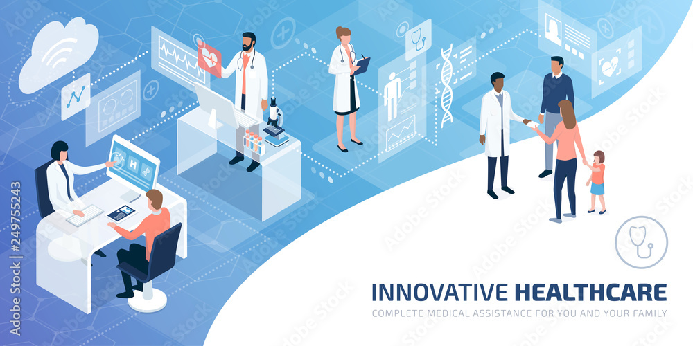 Professional doctors and patients in a virtual environment Professional doctors and patients in a virtual environment