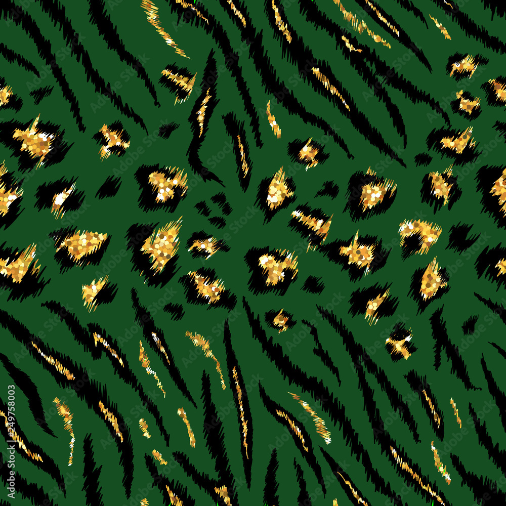 Premium Vector  Animal print seamless pattern tiger leopard skin