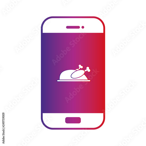 Smartphone - Piktogramm - Symbol - Icon - Verlauf - Grillhähnchen