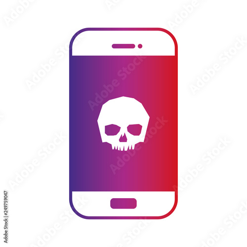 Smartphone - Piktogramm - Symbol - Icon - Verlauf - Schädel Totenkopf 