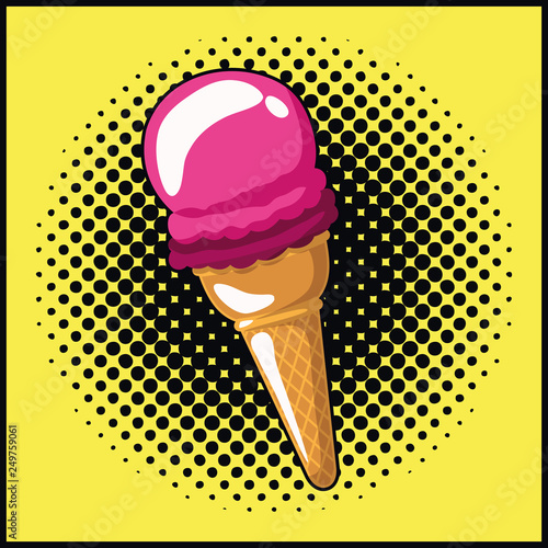 ice cream pop art style