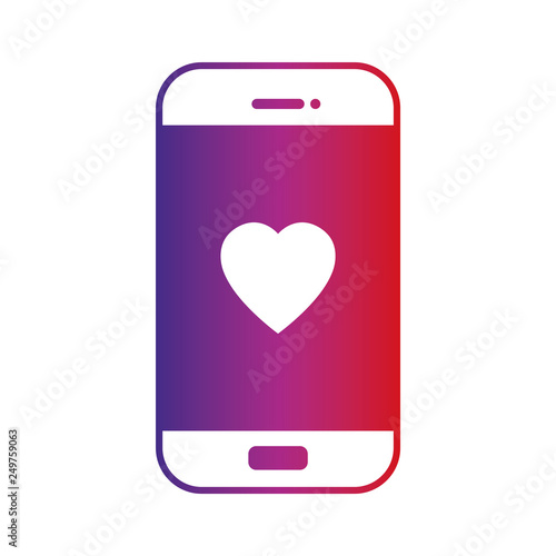Smartphone - Piktogramm - Symbol - Icon - Verlauf - Herz 