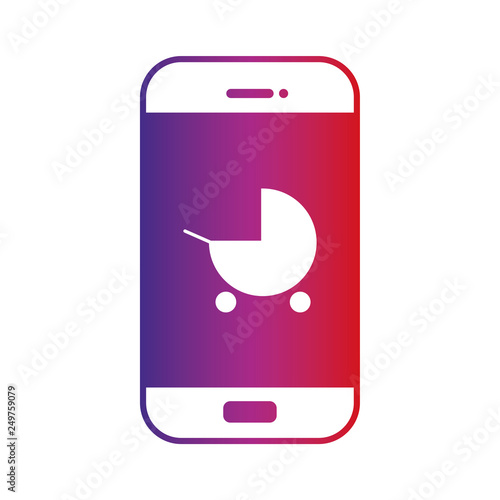Smartphone - Piktogramm - Symbol - Icon - Verlauf - Kinderwagen