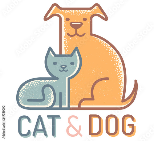 Cat and dog.