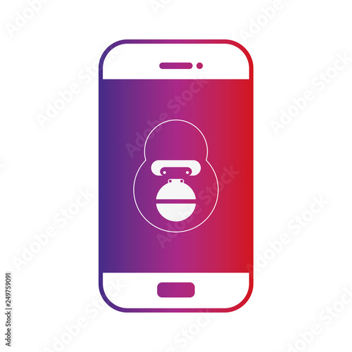 Smartphone - Piktogramm - Symbol - Icon - Verlauf - Gorilla Affe