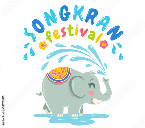 Emblem for Songkran water festival.
