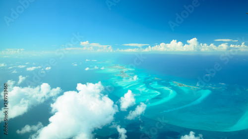 Scenic airview dream beaches, bahamas photo