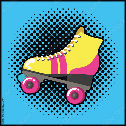 retro skate pop art style