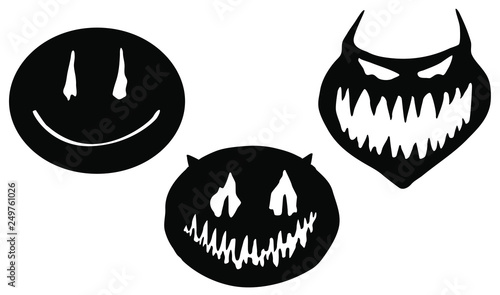 Smile Horror Transformation Stencil