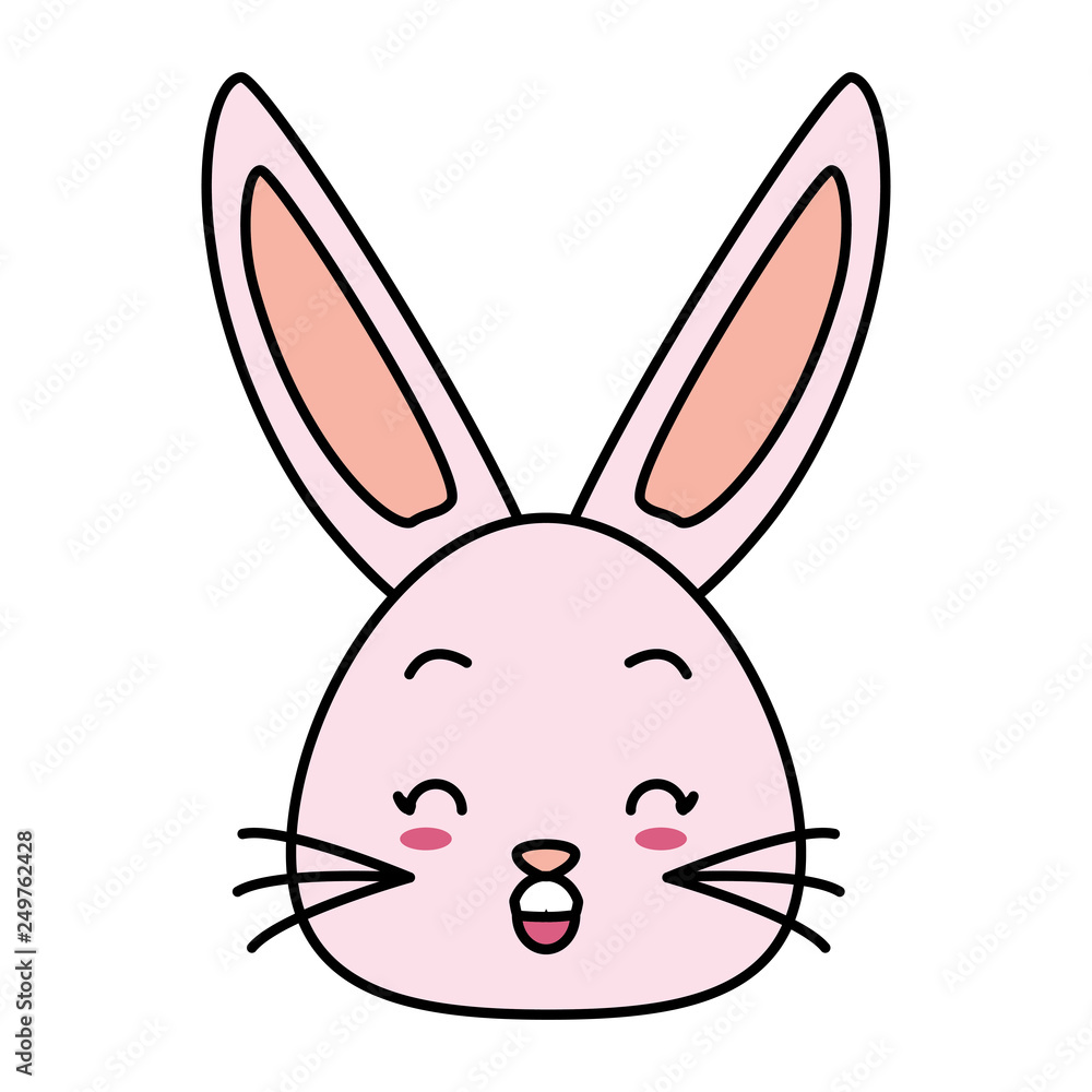 Obraz premium cute rabbit face cartoon