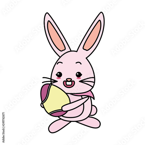 cute rabbit with easter egg