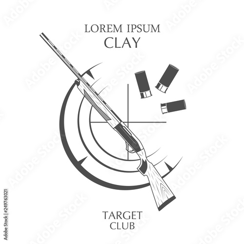 vintage clay target and gun club labels.