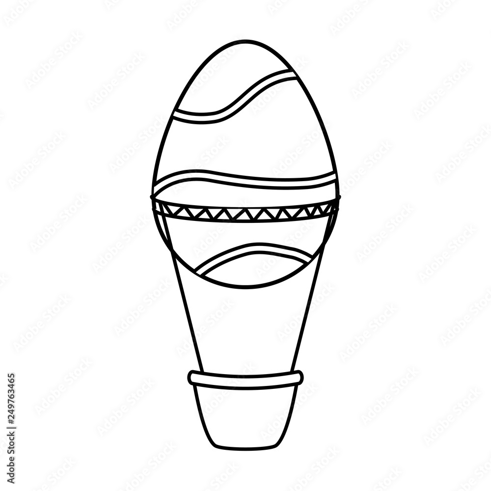 easter egg shaped air balloon basket