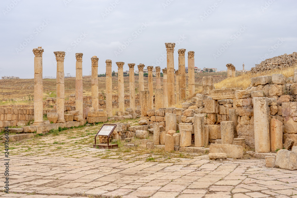 South Decumanus street of Roman city of Jerash, Jordan
