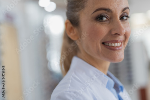 Close up of a cheerful doctor expressing positivity