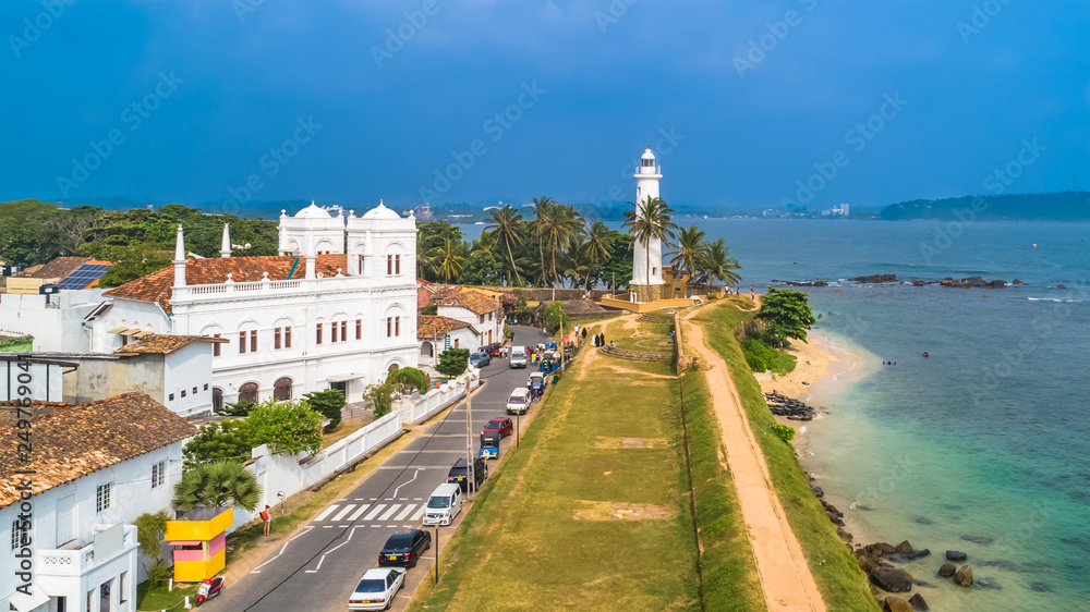 Aerial. Galle city view. Sri Lanka.