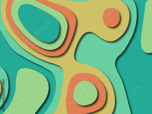 Colorful carving art.Paper cut abstract background with paper cut shapes. Template design layout for business presentations, flyers, posters, invitations