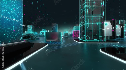 Business skills with digital technology concept