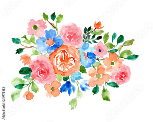 pretty flower arrangement watercolor background