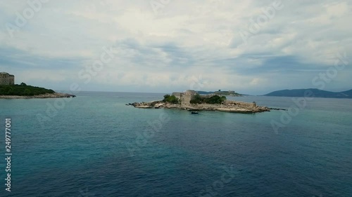 Aerial Photography Of The Island In Montenegro photo