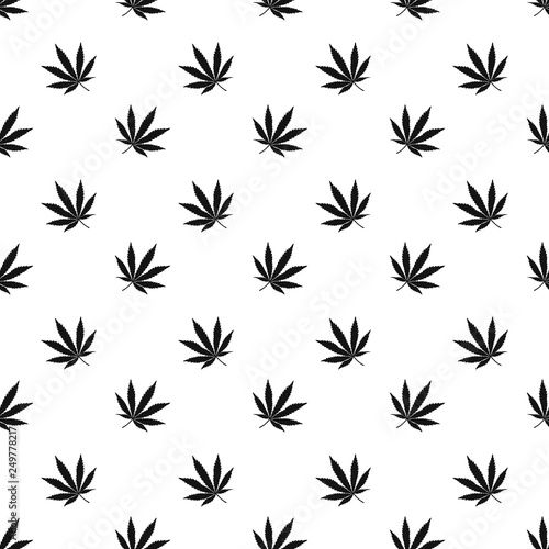 cannabis seamless pattern illustration vector © daksarupa