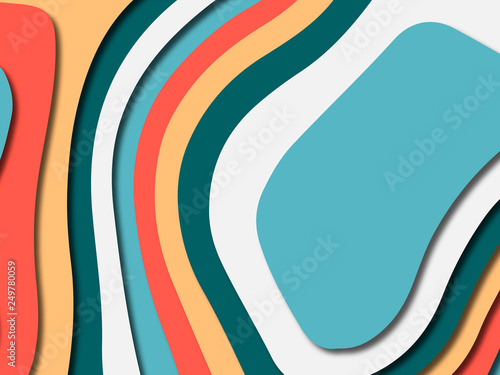 Colorful carving art.Paper cut abstract background with paper cut shapes. Template design layout for business presentations, flyers, posters, invitations