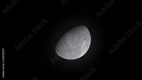 SEAMLESS TIME LAPSE OF MOON PHASES WITH DARK SKY FULL OF STARS