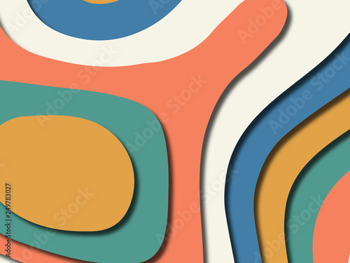 Colorful carving art.Paper cut abstract background with paper cut shapes. Template design layout for business presentations, flyers, posters, invitations